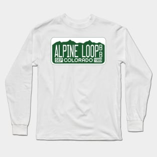 Alpine Loop Backcountry Byway license plate Long Sleeve T-Shirt